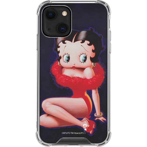 Betty Boop Red Dress iPhone 14 Clear Case